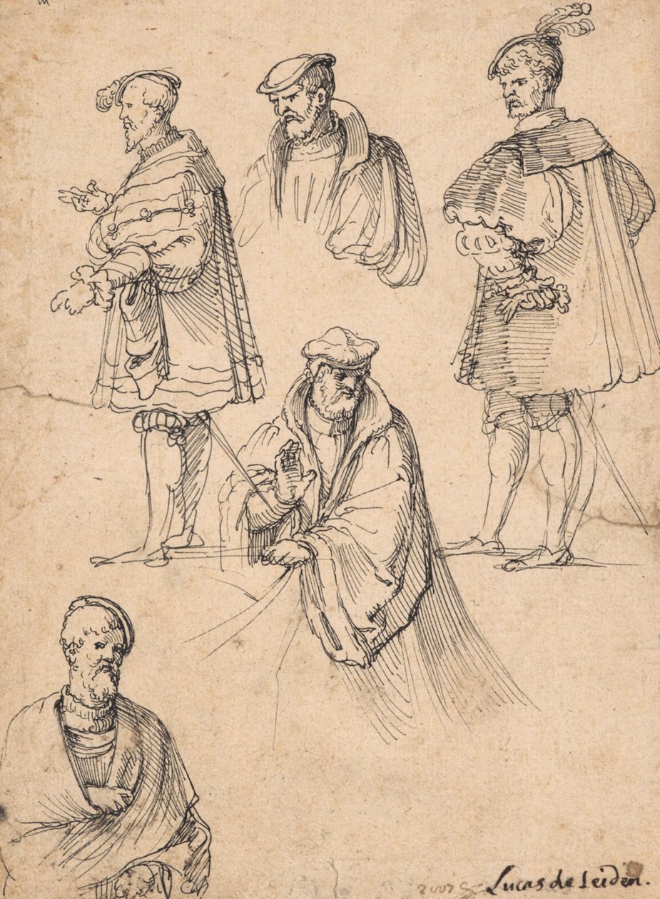 Studieblad med figurer af Hans Sebald Beham