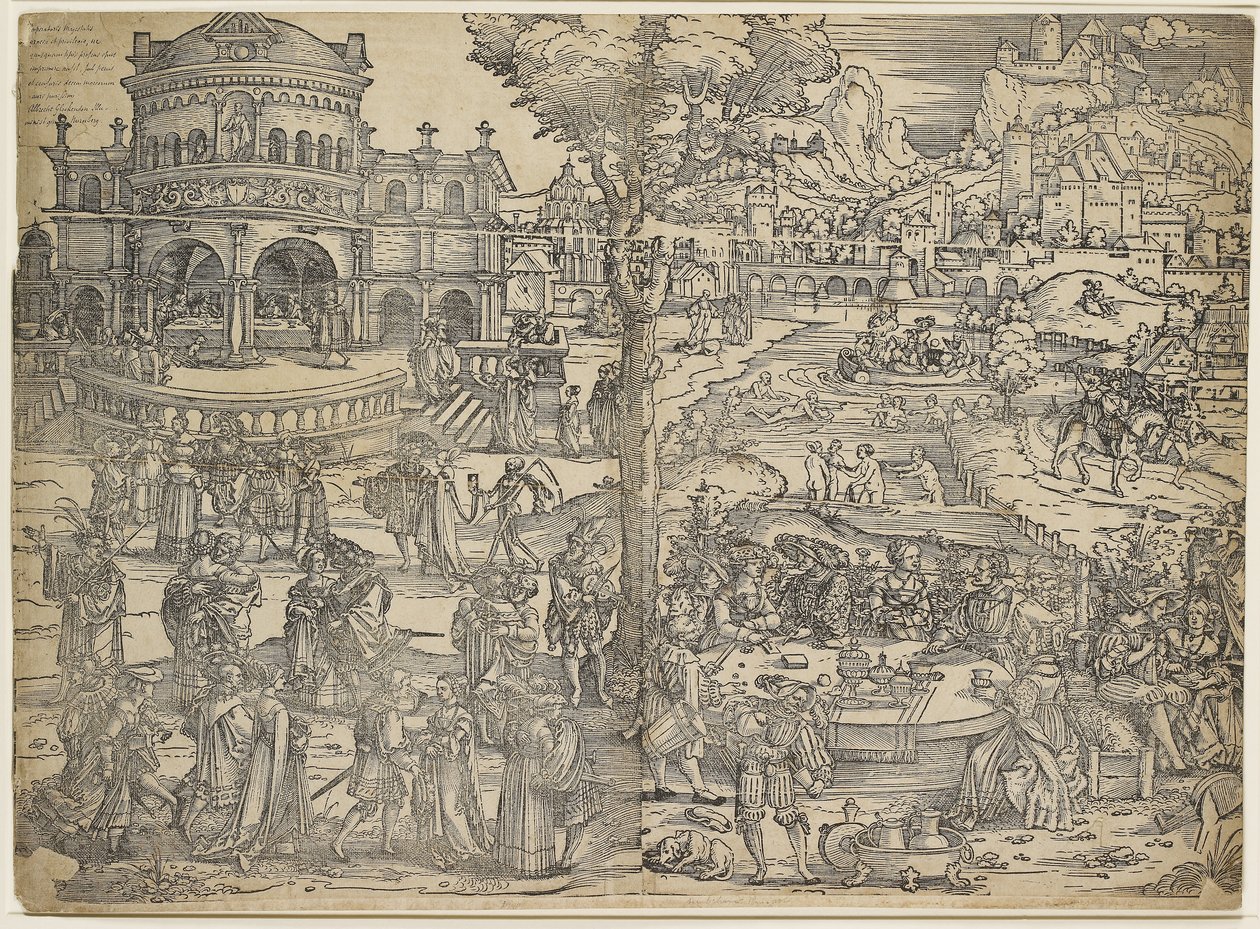Herodes fest (træsnit, trykt fra to blokke) af Hans Sebald Beham