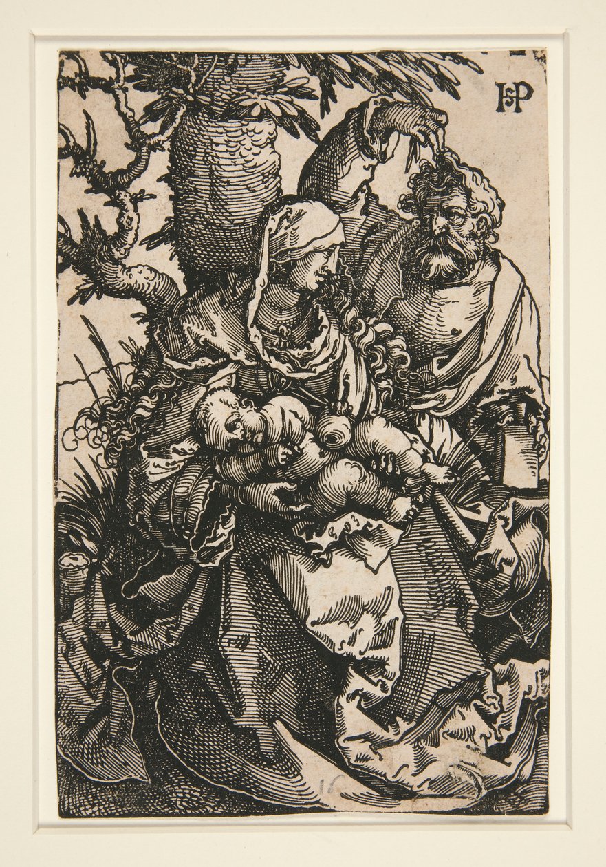 Den hellige familie under et træ af Hans Sebald Beham