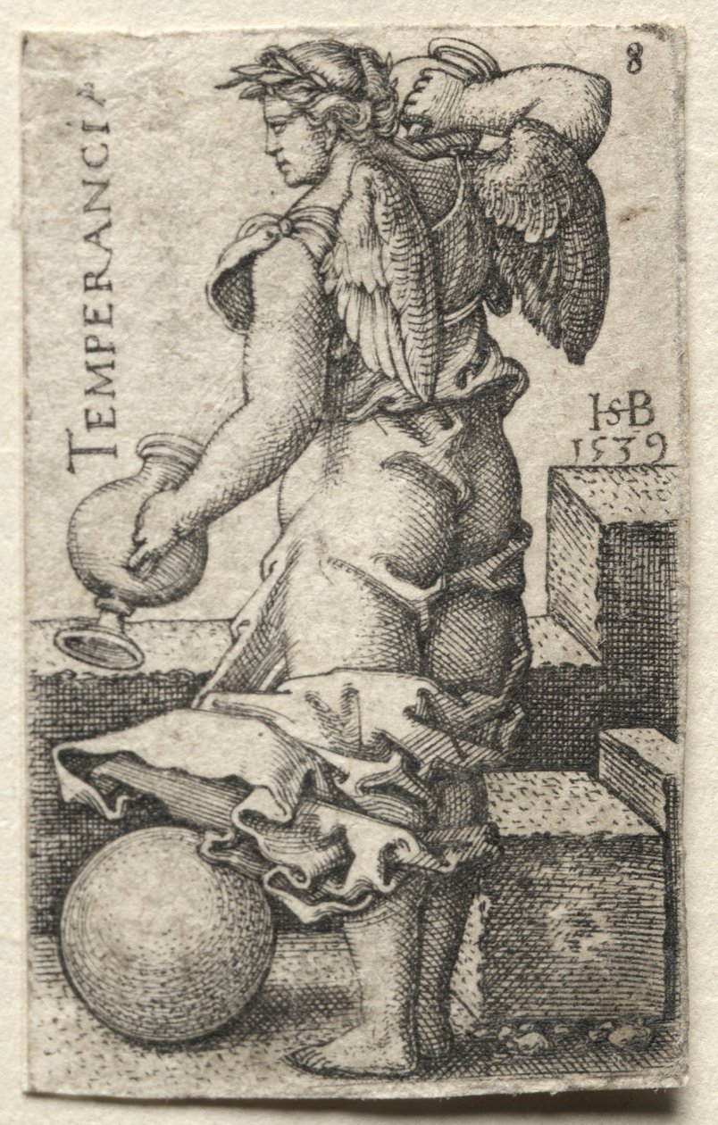 Kundskaben om Gud og de syv kardinaldyder: Temperance - Temperancia af Hans Sebald Beham
