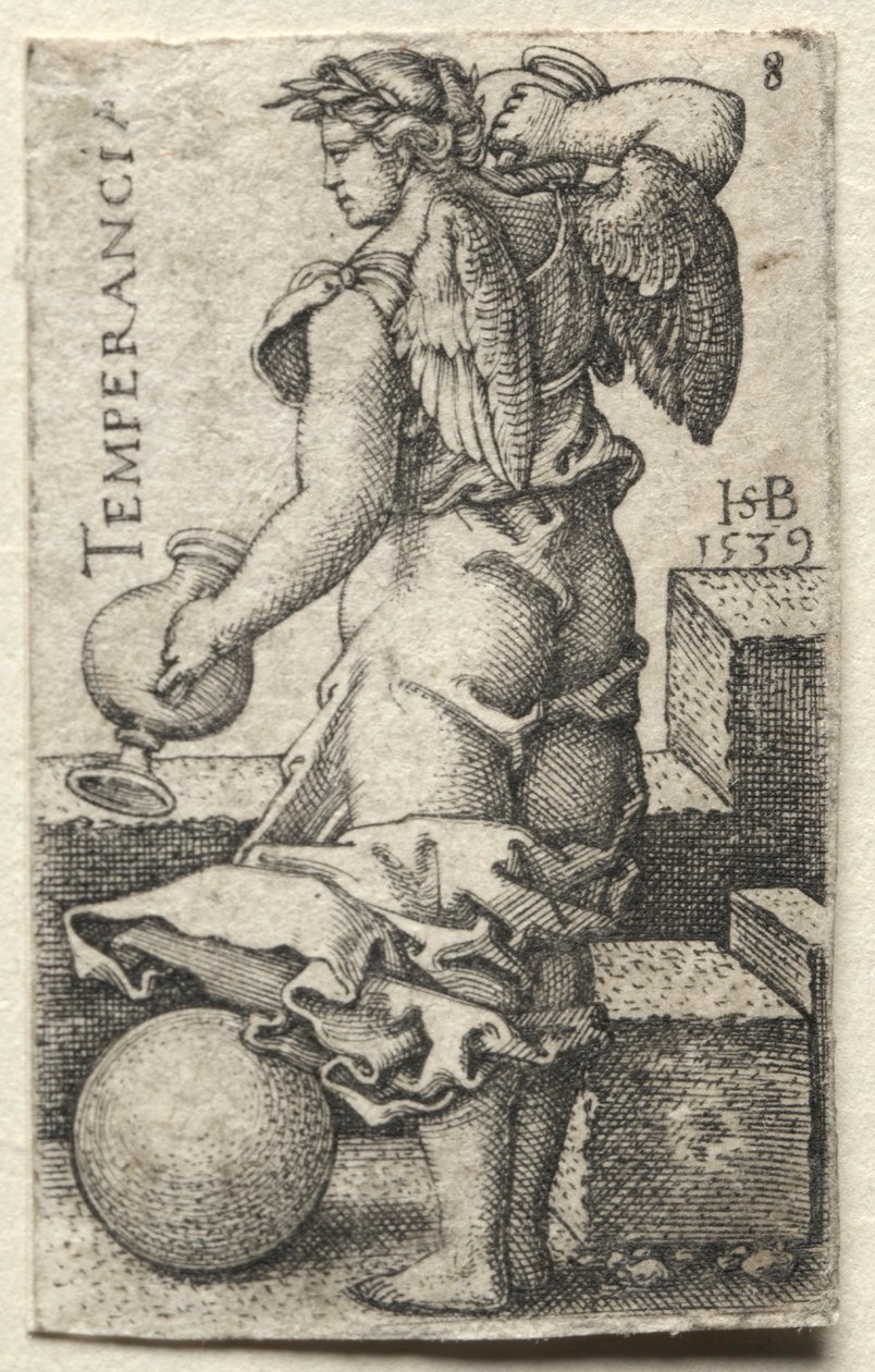 Kundskaben om Gud og de syv kardinaldyder: Temperance - Temperancia. af Hans Sebald Beham
