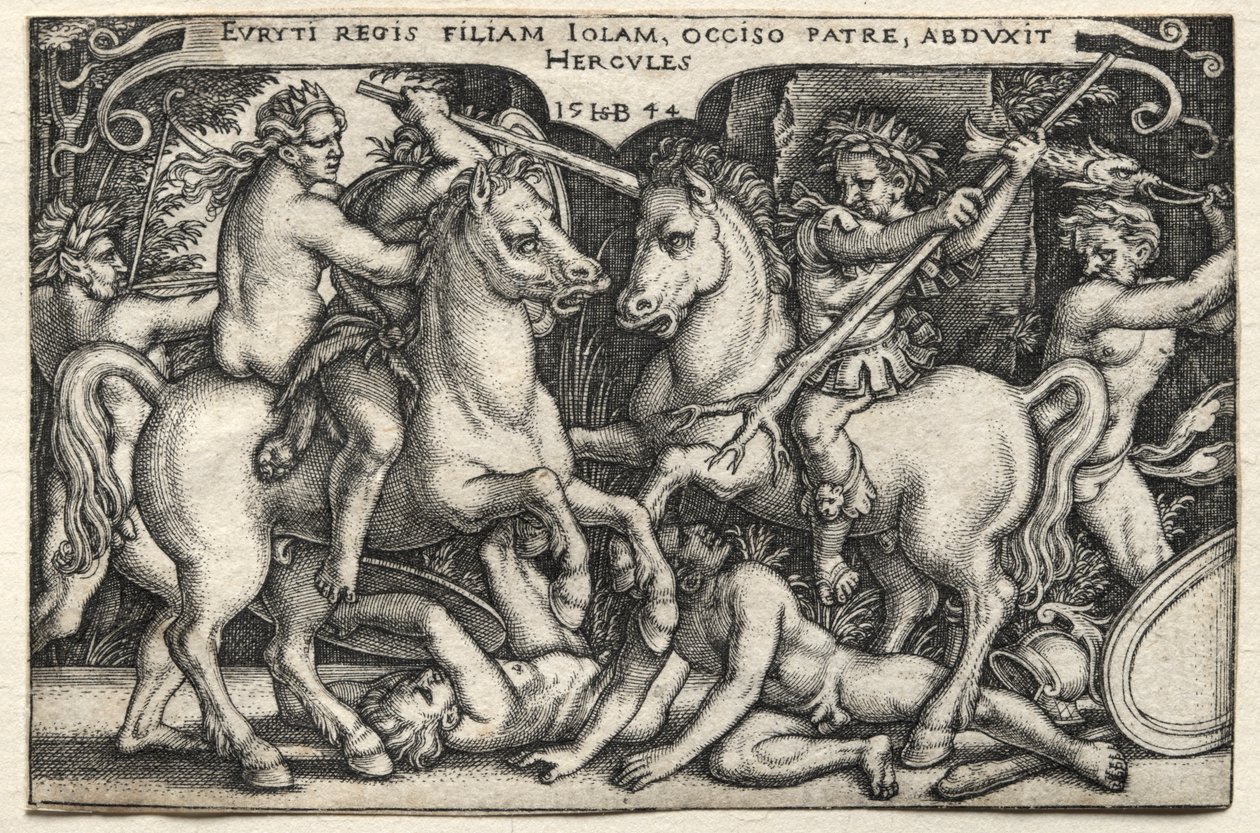 The Labours of Hercules: Hercules Abducting Iole af Hans Sebald Beham