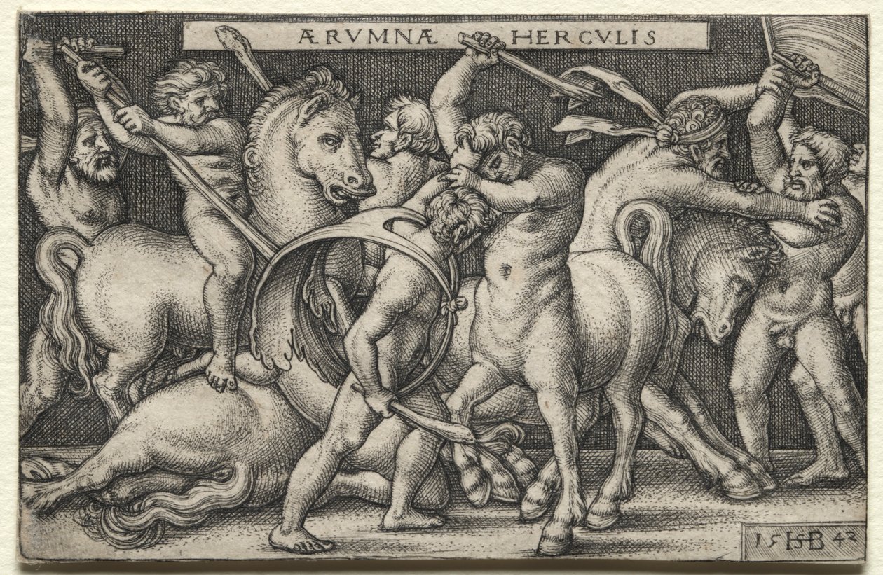 Herkules besejrer kentaurerne af Hans Sebald Beham