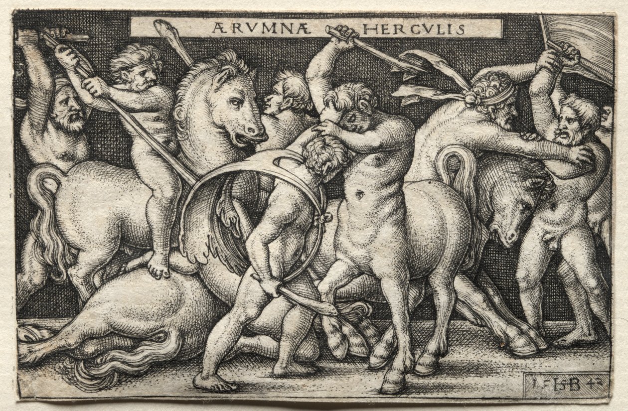 Herkules besejrer kentaurerne af Hans Sebald Beham