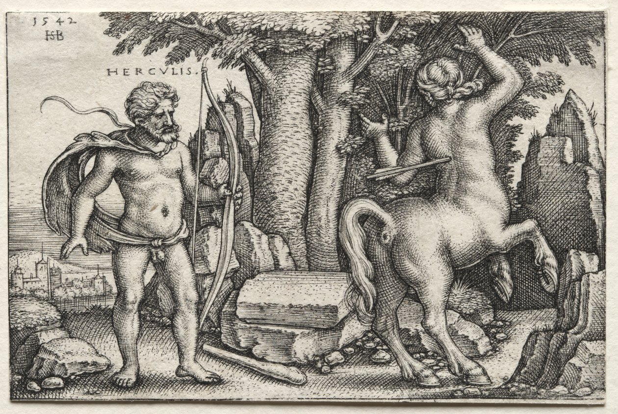 Herkules og Nessus af Hans Sebald Beham