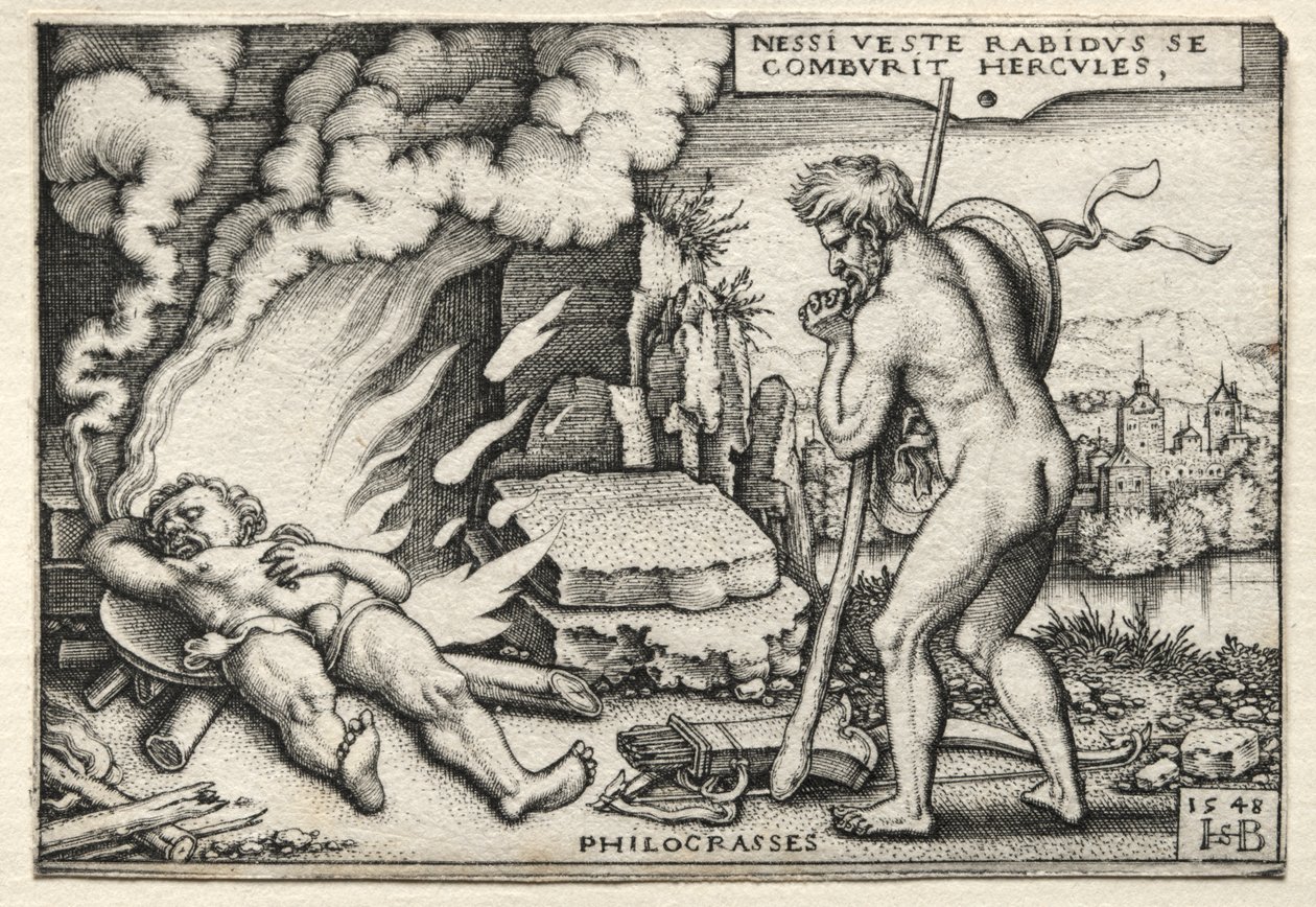 The Labors of Hercules: Hercules on his Pyre af Hans Sebald Beham