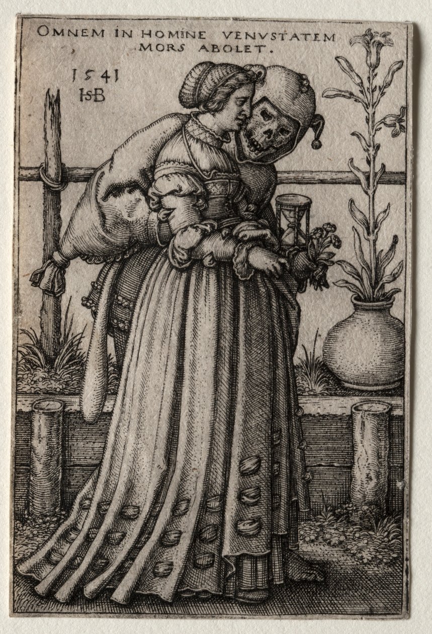 The Lady of Death maskerer sig som et fjols, 1541. af Hans Sebald Beham