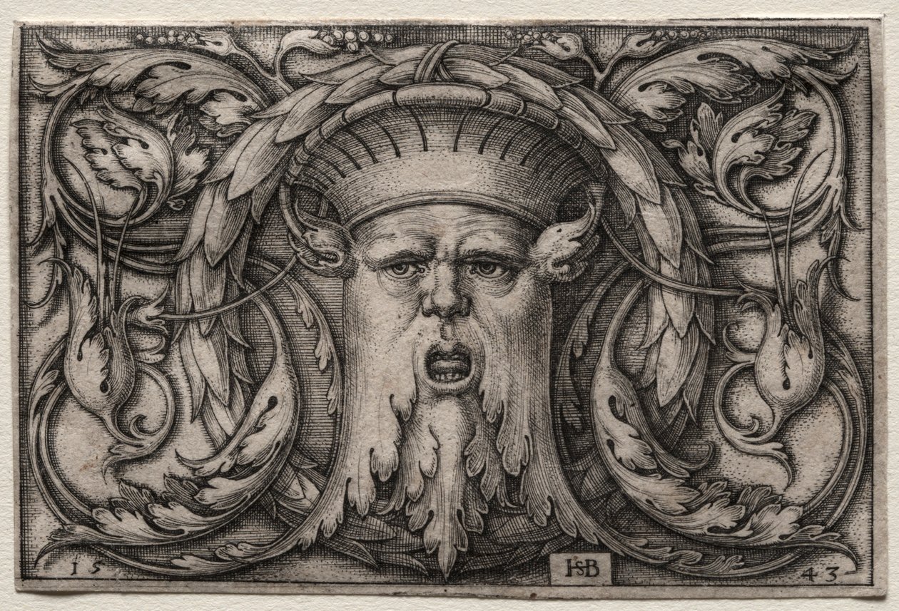 Masken, 1543. af Hans Sebald Beham
