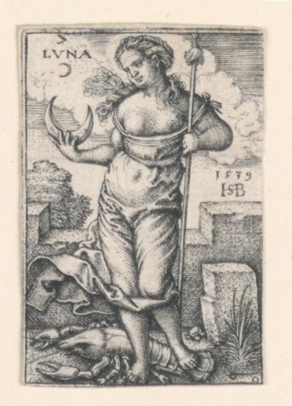 Månen, fra De syv planeter af Hans Sebald Beham
