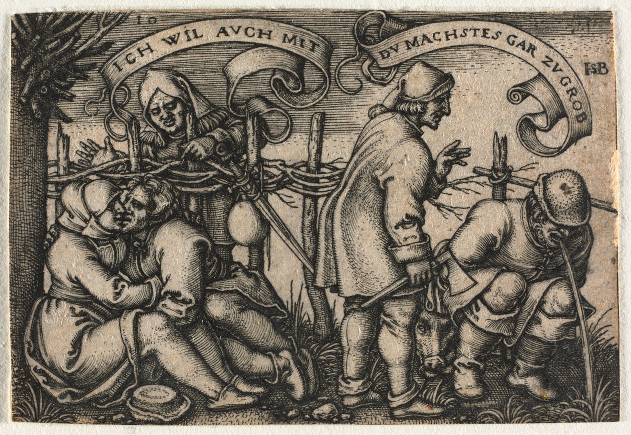 Bondebrylluppet eller de tolv måneder: nr. 10 af Hans Sebald Beham