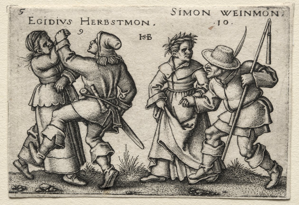 Landsbyens bryllup: Egidius Herbstmon / Simon Weimon af Hans Sebald Beham