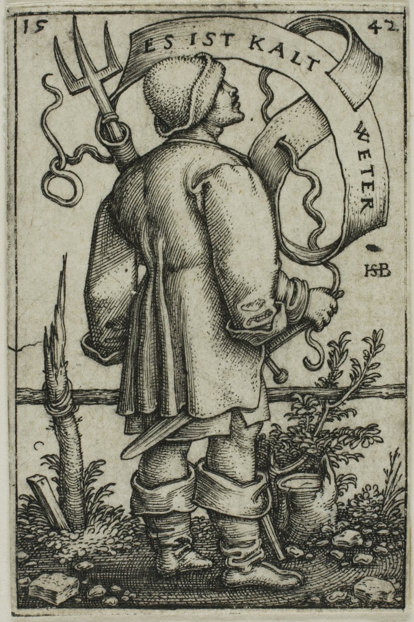 Vejrbonden "Det er koldt vejr" af Hans Sebald Beham