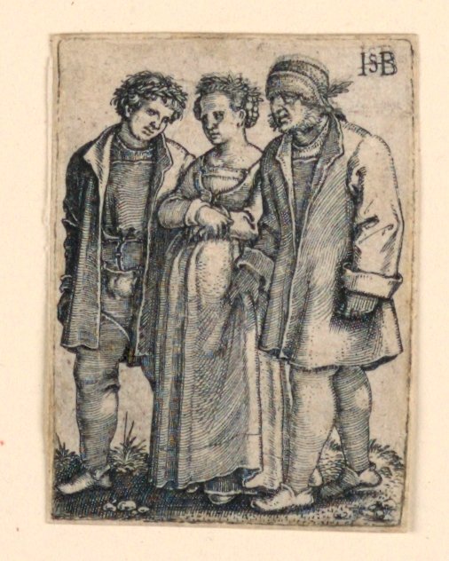 Bryllupsoptoget: Brudeparret af Hans Sebald Beham