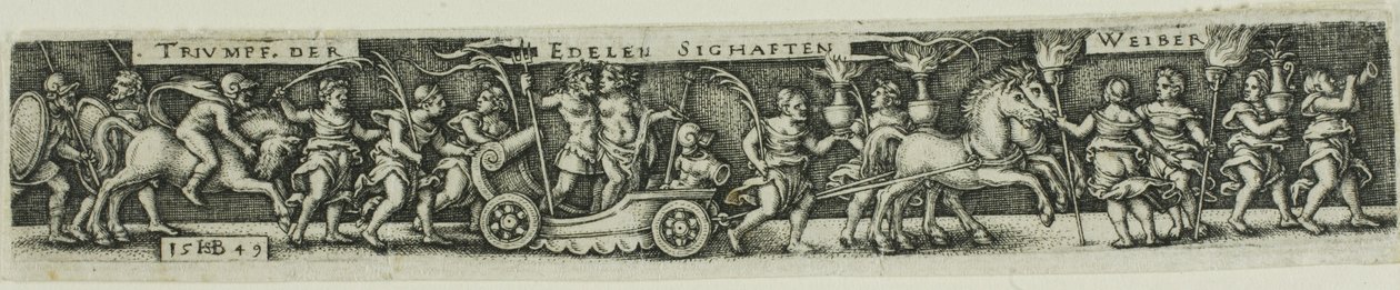 Triumftoget af de ædle herlige kvinder af Hans Sebald Beham