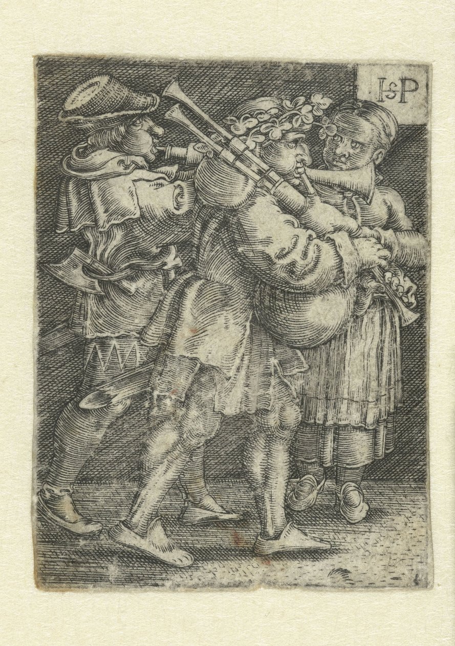 To musikere og en pige af Hans Sebald Beham