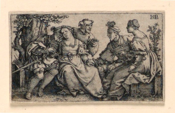 To Par og Buffonen af Hans Sebald Beham