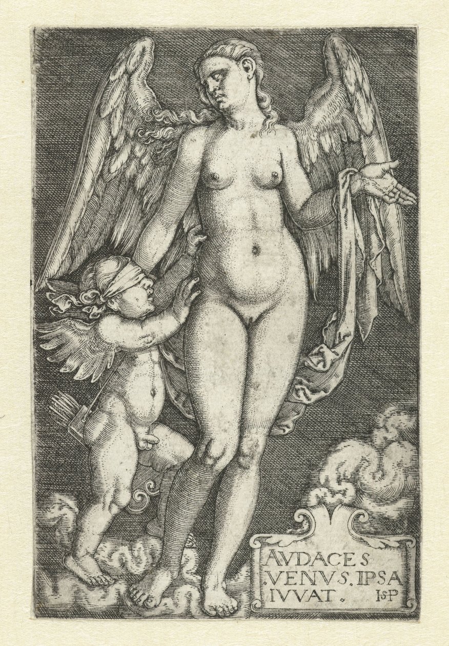 Venus og Amor Avdaces Venvs ipsa ivvat (titel på objekt) af Hans Sebald Beham
