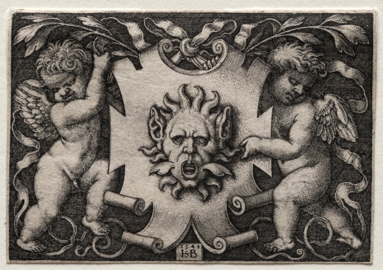 Vignette au Mascaron, 1544. af Hans Sebald Beham