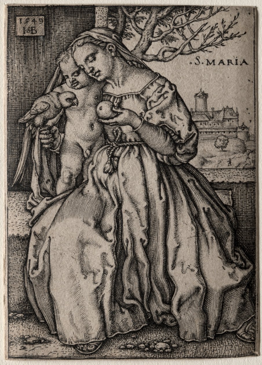 Jomfru med papegøjen af Hans Sebald Beham