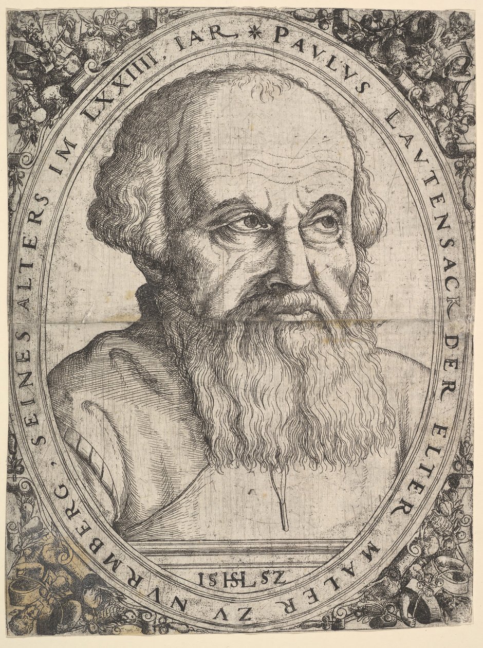 Portræt af Paulus Lautensack den ældre, 1552. af Hans Sebald Lautensack
