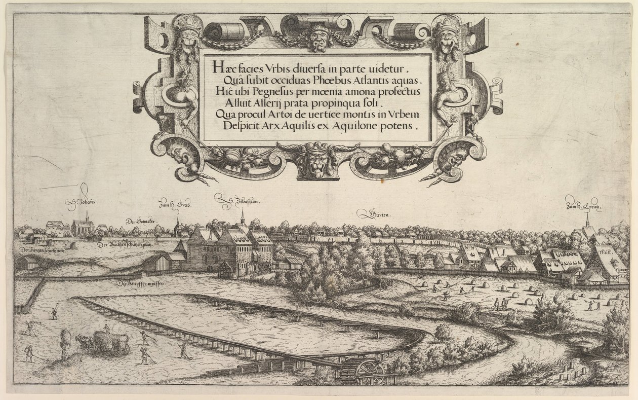 Udsigt over Nürnberg fra vest, 1552. af Hans Sebald Lautensack
