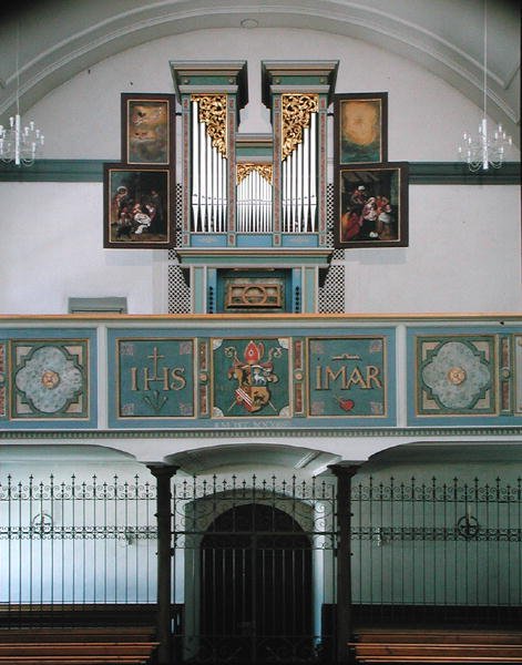 Orgel i klostret, ca. 1641 af Hans Sichelbein Sichelbein