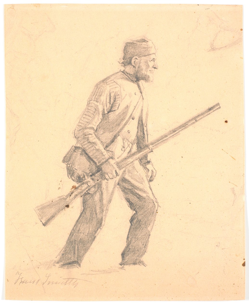 Krybskytte, studie af Hans Smidth