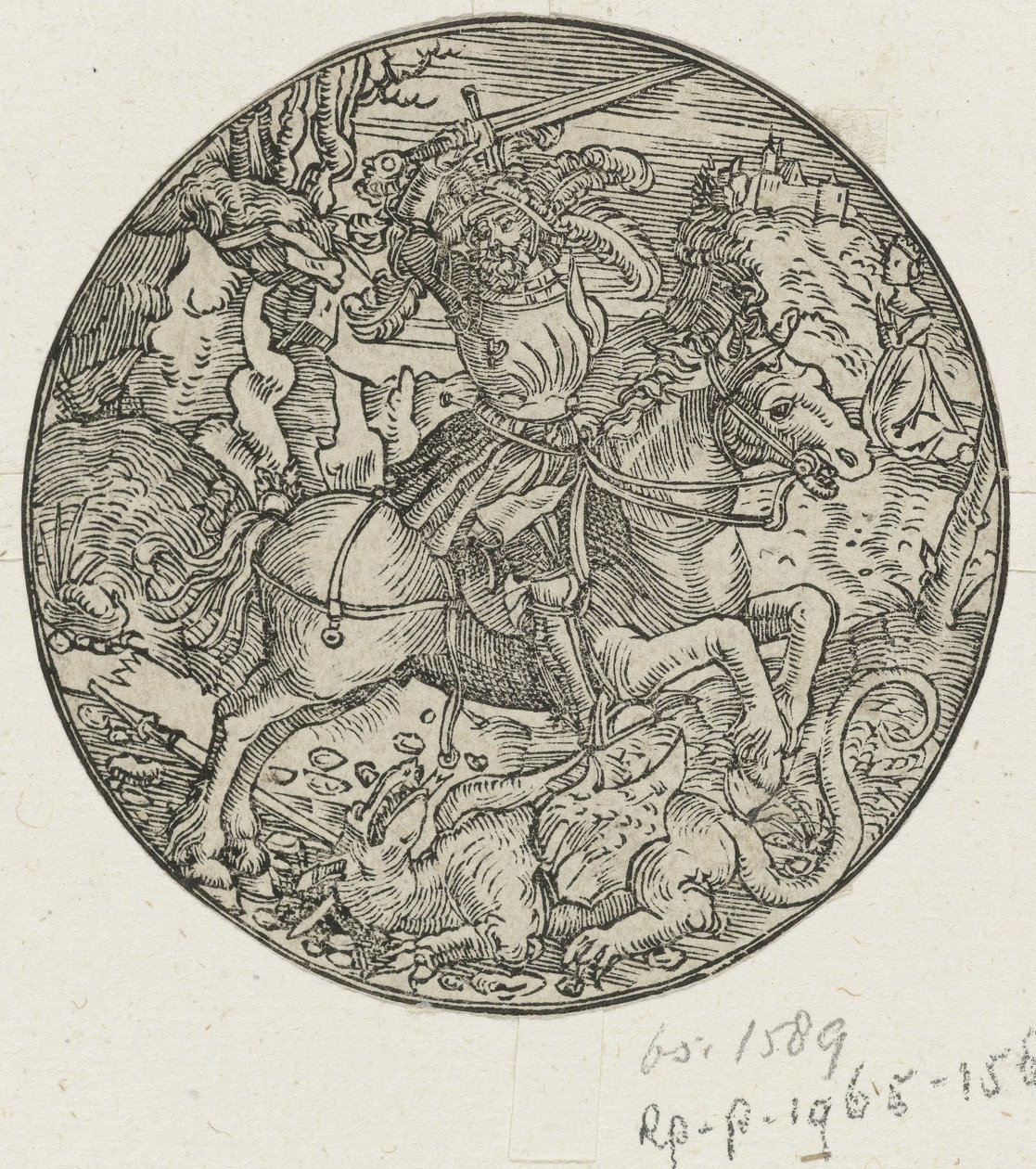 H. Joris dræber dragen af Hans Springinklee (manner of)