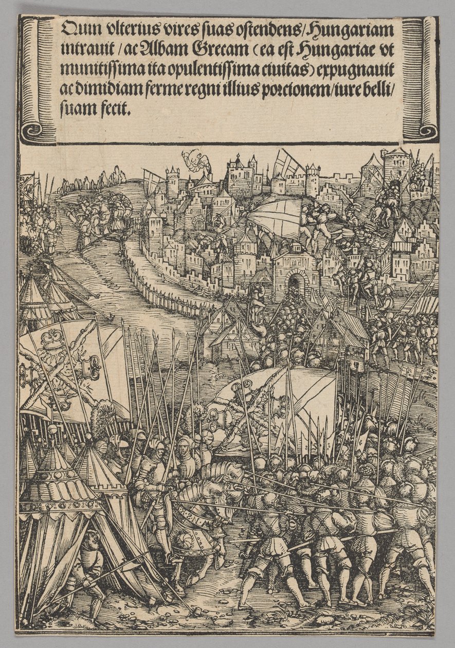 Ungarsk kampagne, plade 14 fra historiske scener fra kejser Maximilian I