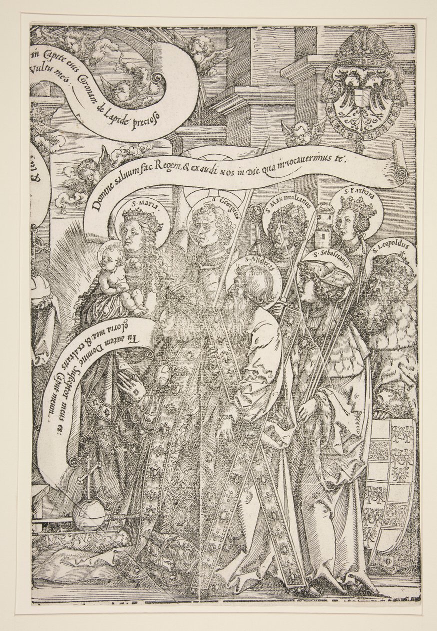 Jomfruen med Maximilians skytshelgen af Hans Springinklee
