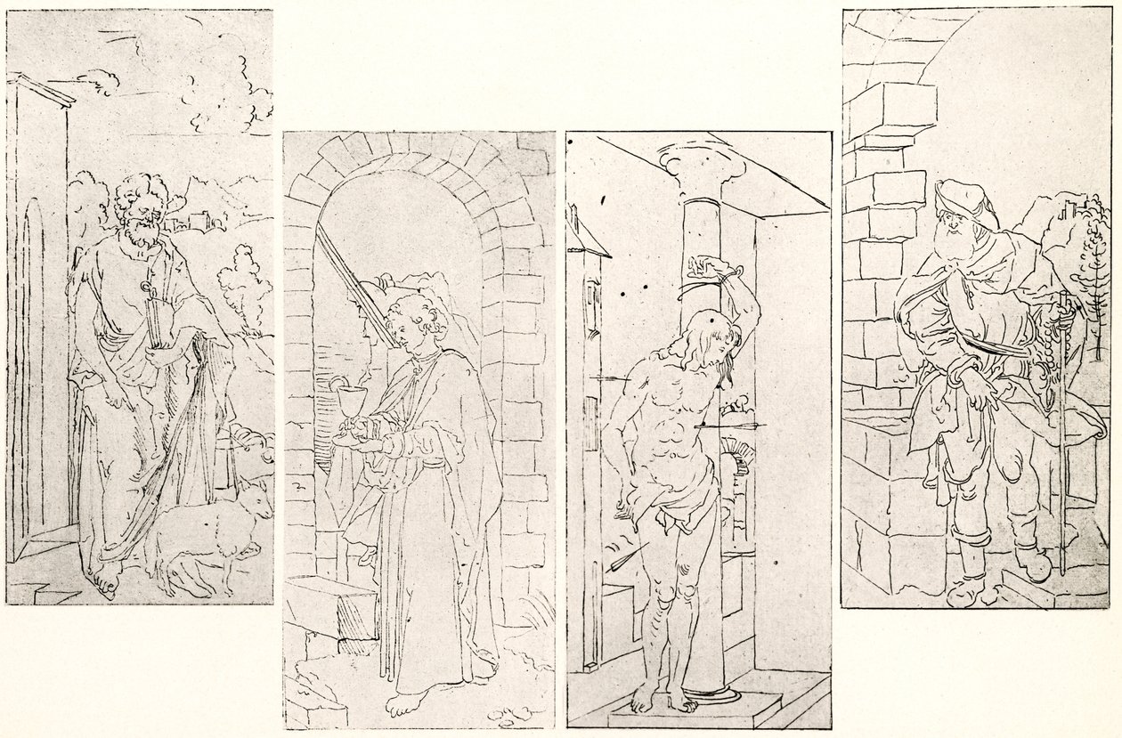 Johannes Døberen og Johannes Evangelisten. samt Sankt Sebastian og Sankt Rochus af Hans Suess Kulmbach