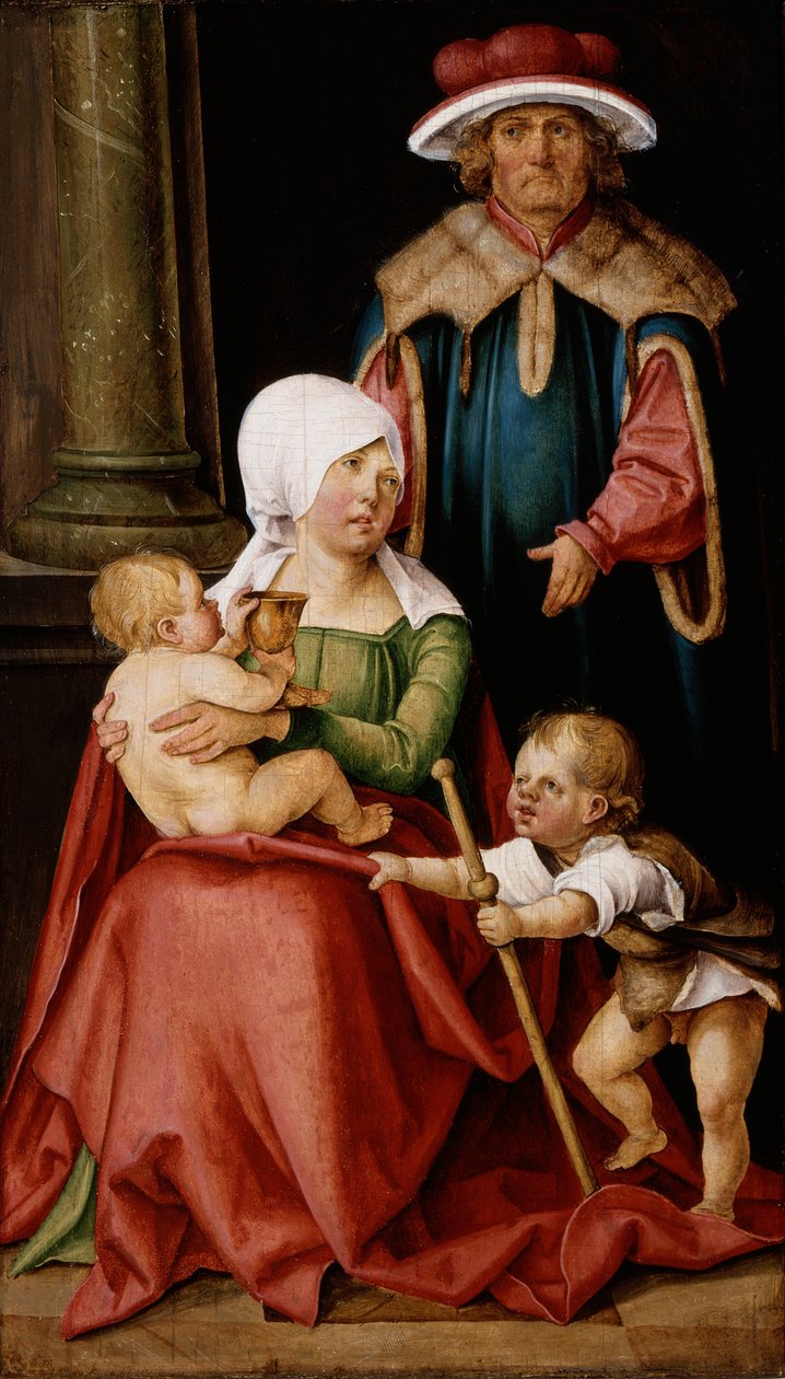 Maria Salome og Zebedæus med deres sønner Jakob den Store og Johannes Evangelisten, ca. 1511 (olie på panel) af Hans Suess Kulmbach