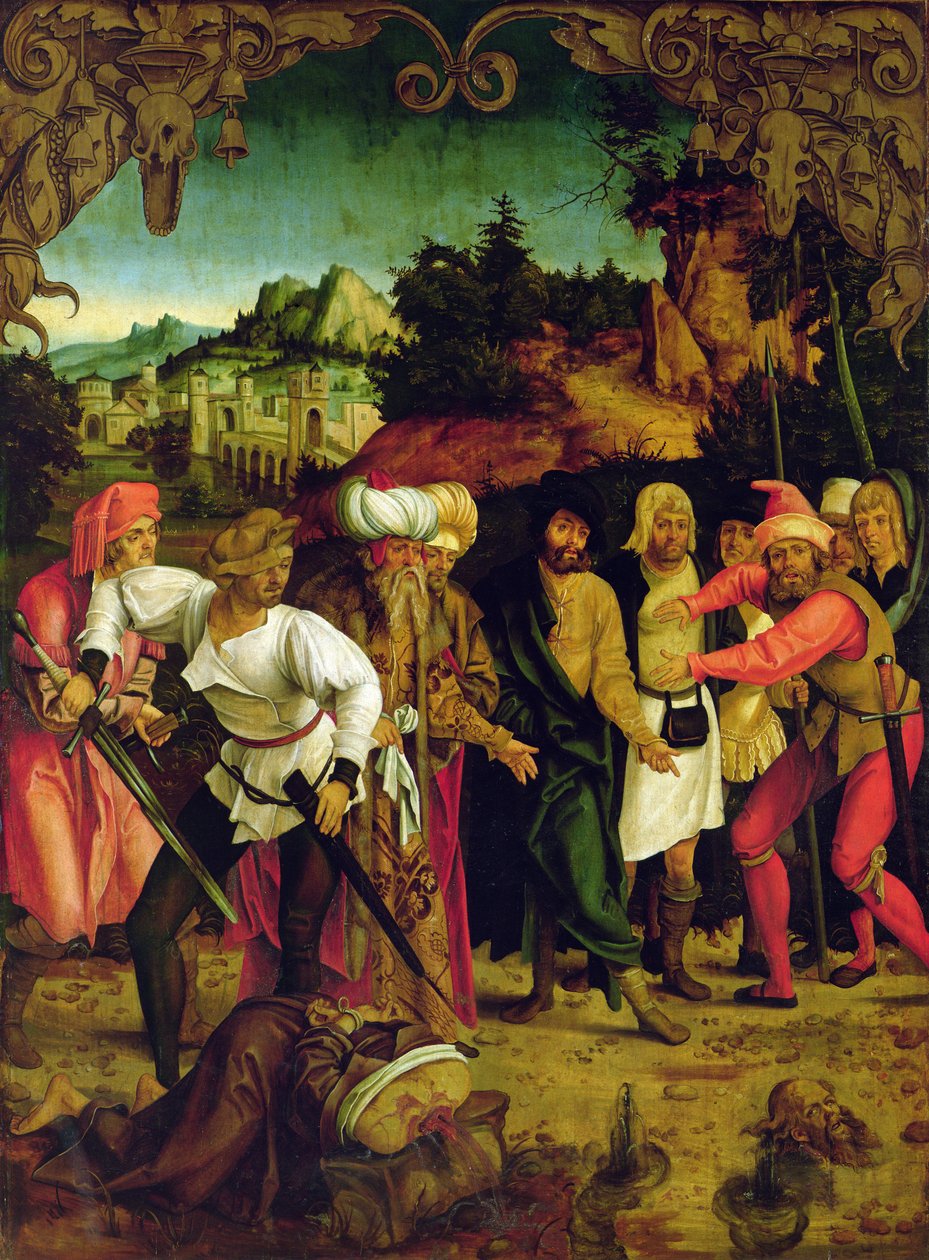 Halshugningen af St. Paul, fra en polyptykon, der skildrer Scener fra SS