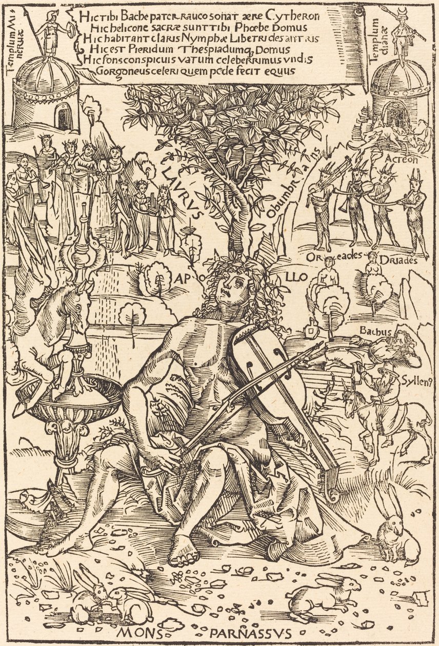 Apollon på Parnassus af Hans Süss von Kulmbach