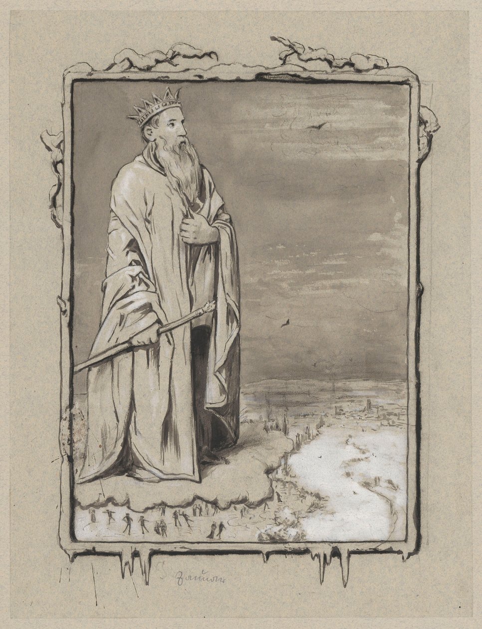 Allegori om januar af Hans Thoma