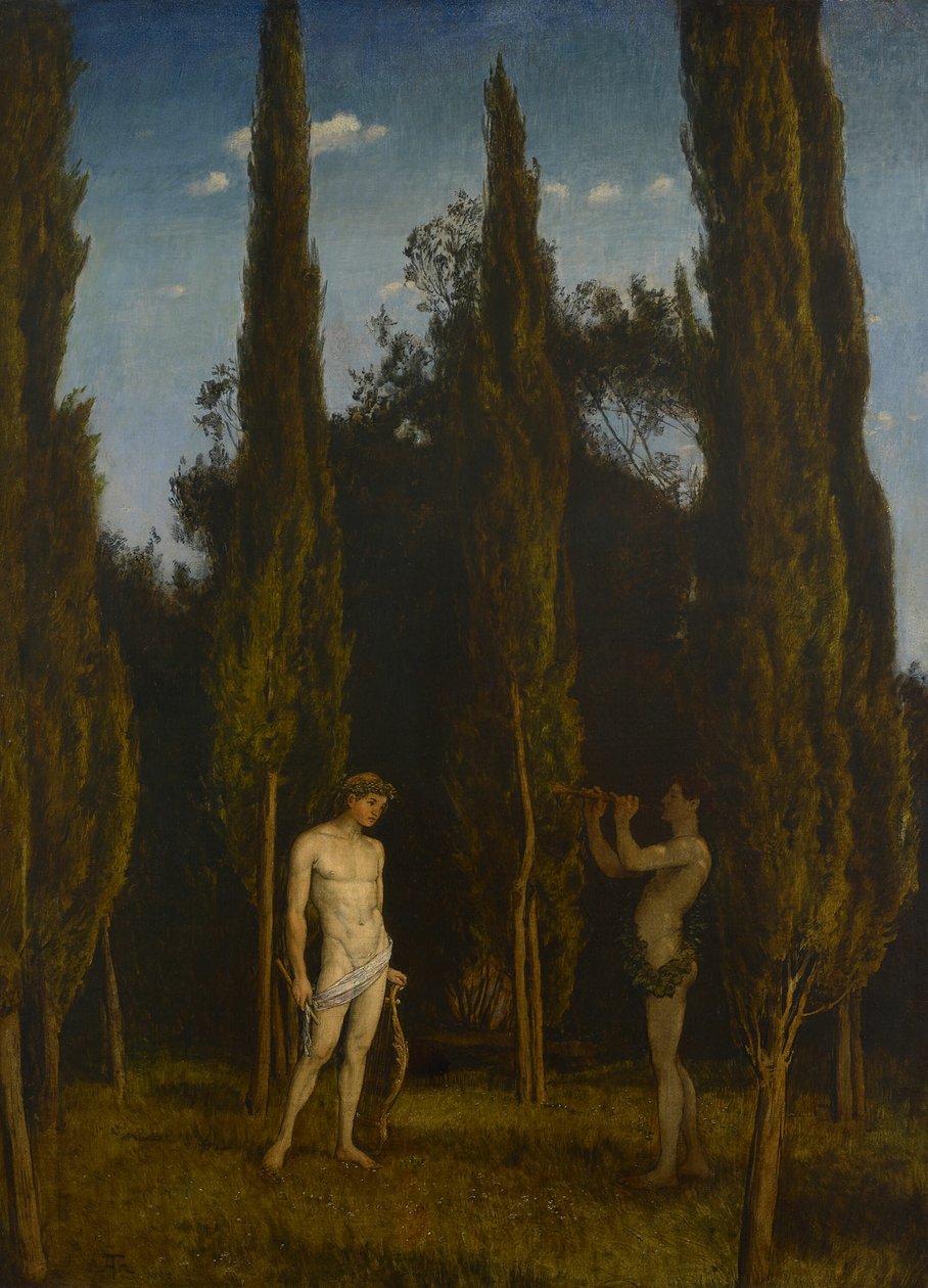 Apollo og Marsyas af Hans Thoma