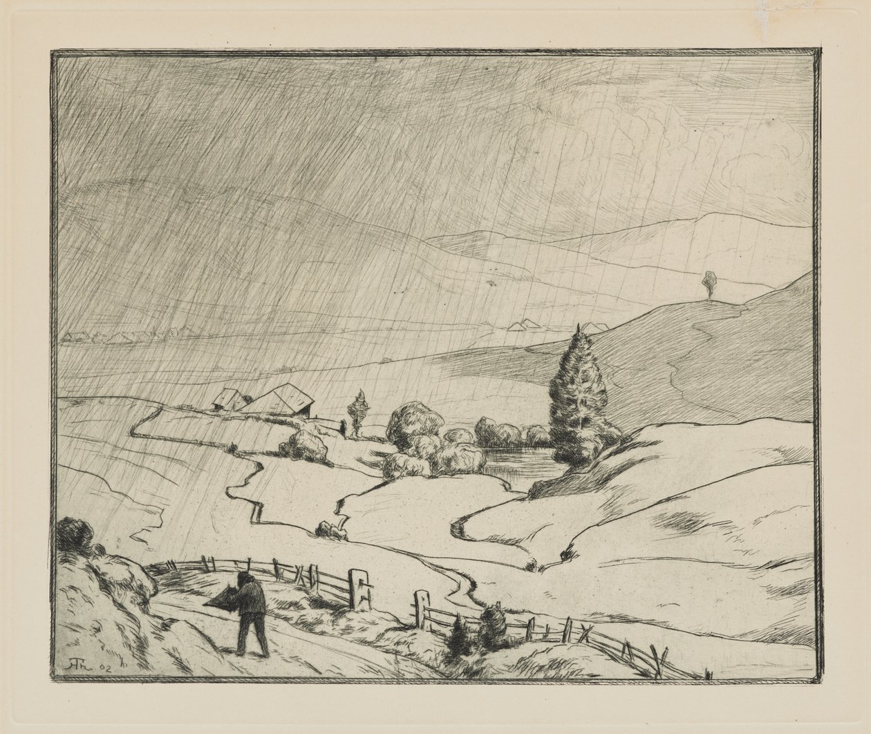 Det begynder at regne af Hans Thoma