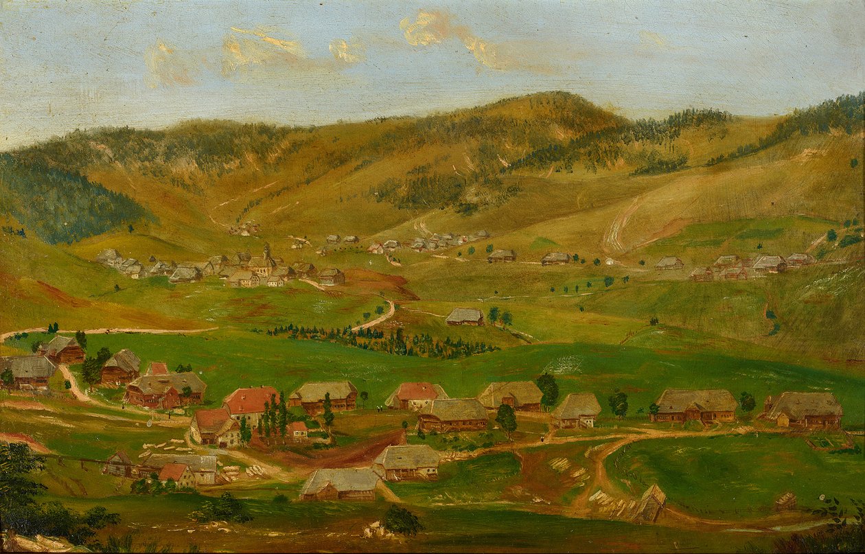 Bernau i Schwarzwald af Hans Thoma