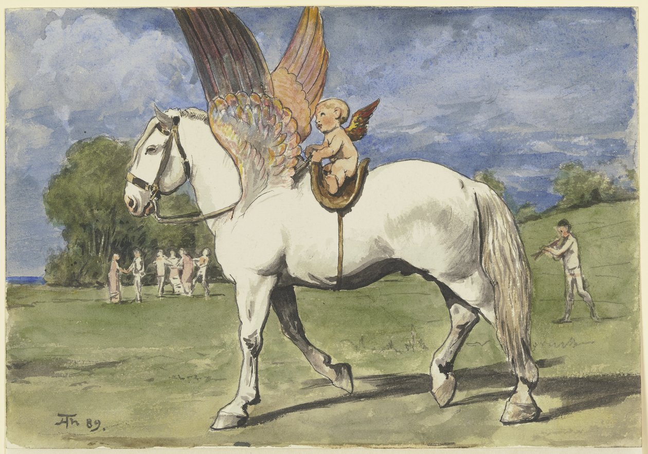 Cherub er Pegasus af Hans Thoma