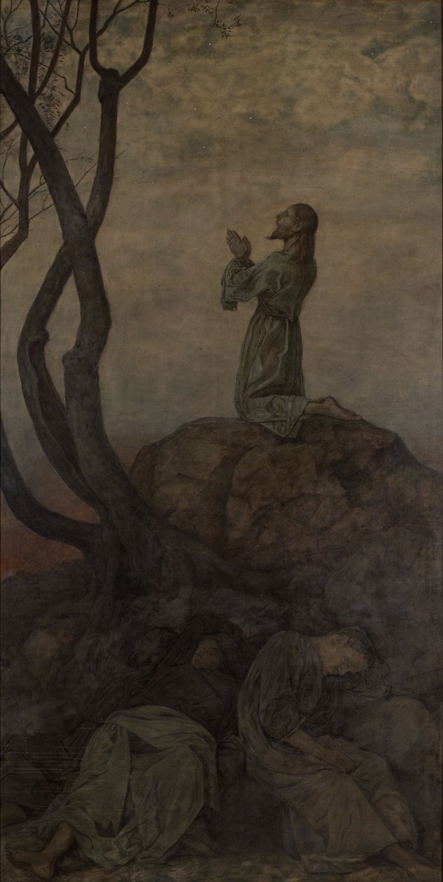 Kristus på Oliebjerget af Hans Thoma