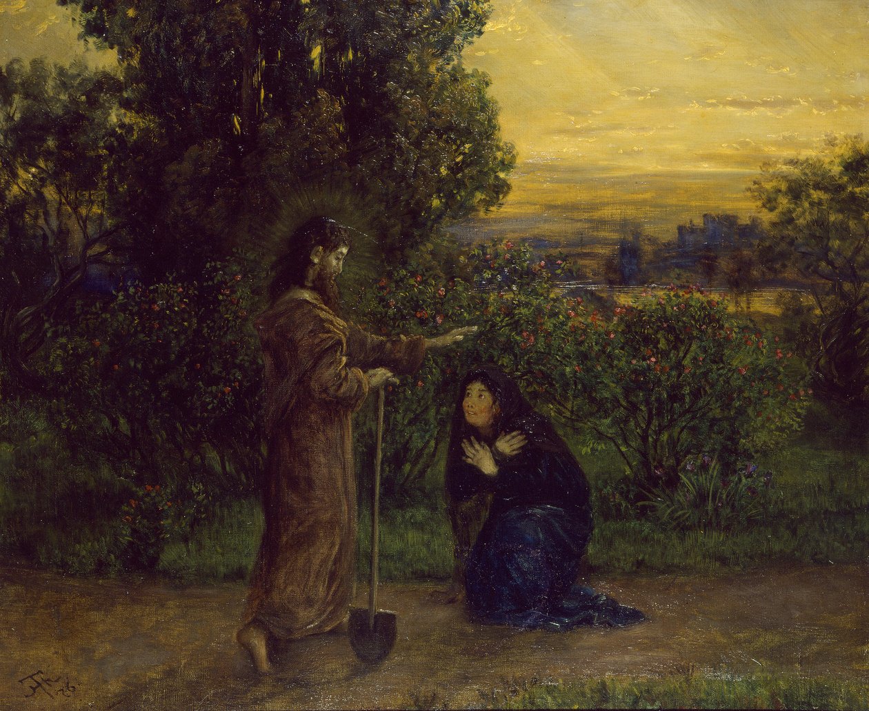 Kristus viser sig for Maria Magdalene af Hans Thoma