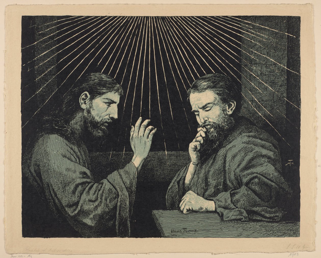 Kristus og Nikodemus af Hans Thoma