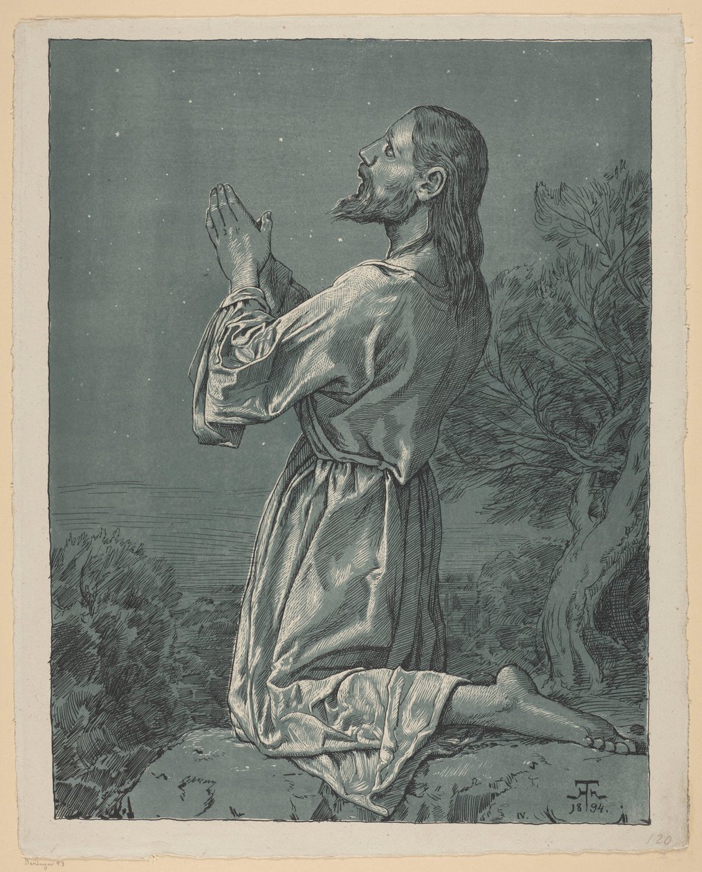 Kristus i bøn i Olivenhaven af Hans Thoma