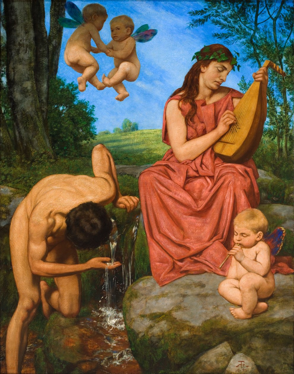 Die Quelle (foråret), 1895 af Hans Thoma