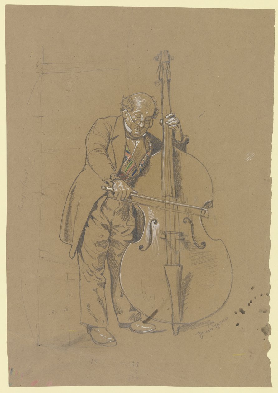Kontrabassist af Hans Thoma