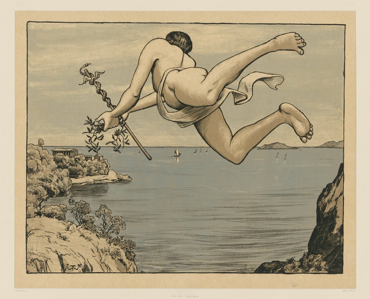 Den flyvende Merkur af Hans Thoma