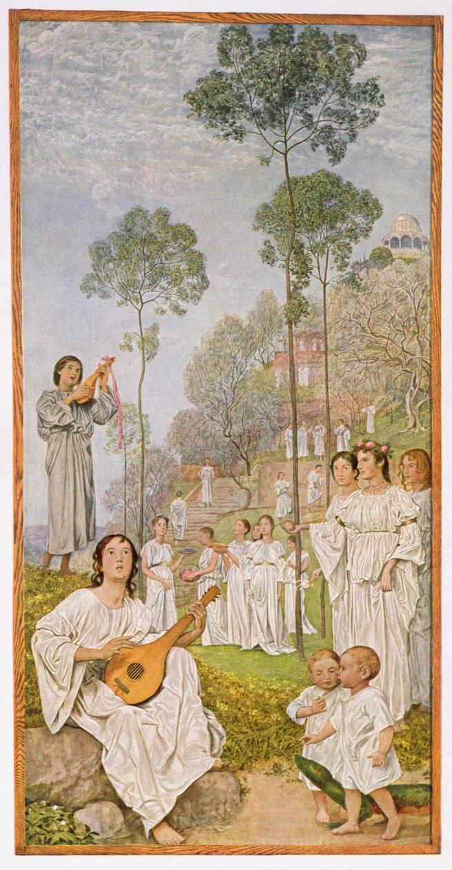 Himlen, illustration fra "Festkalender" udgivet i Leipzig omkring 1910 af Hans Thoma