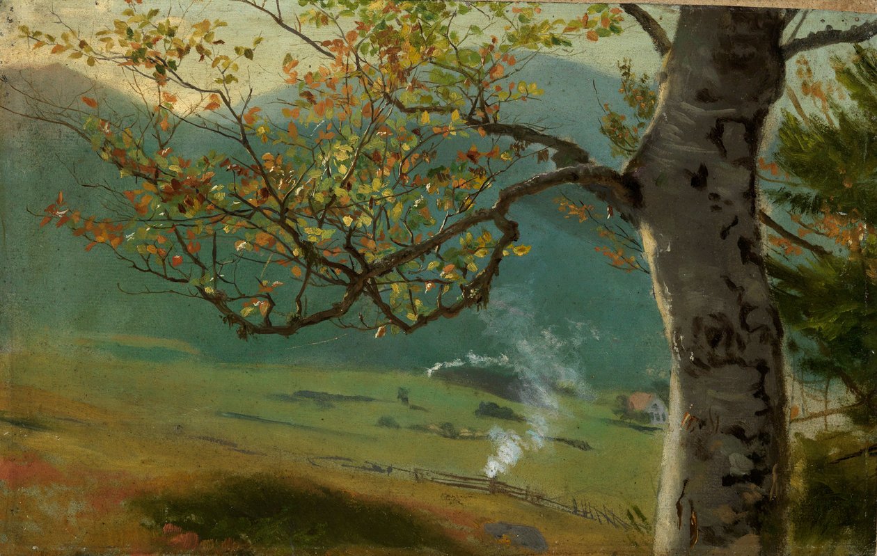 Et efterårstræ foran Wiesental af Hans Thoma