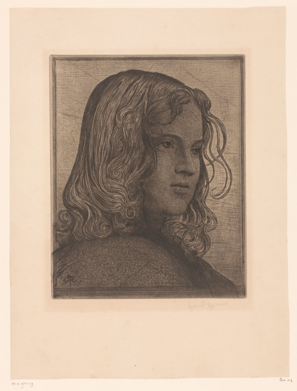 Hovedet af en pige af Hans Thoma