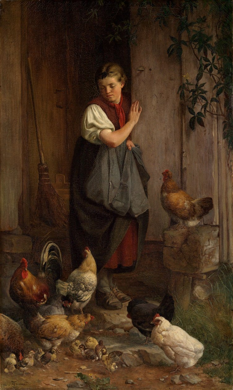 Fodring af høns af Hans Thoma